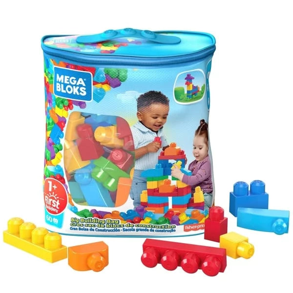 Mega Bloks Big Building Bag Building Blocks 60pc