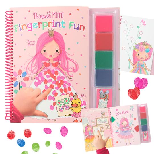 TOPModel Princess Mimi Fingerprint Fun Paint Book And Finger Paint