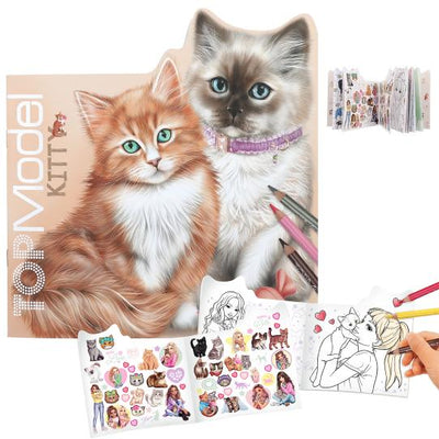 TOPModel Kitty Sticker And Colouring Book