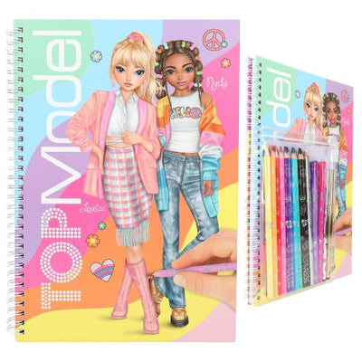 TOPModel Colouring Book With Pencils Nyela