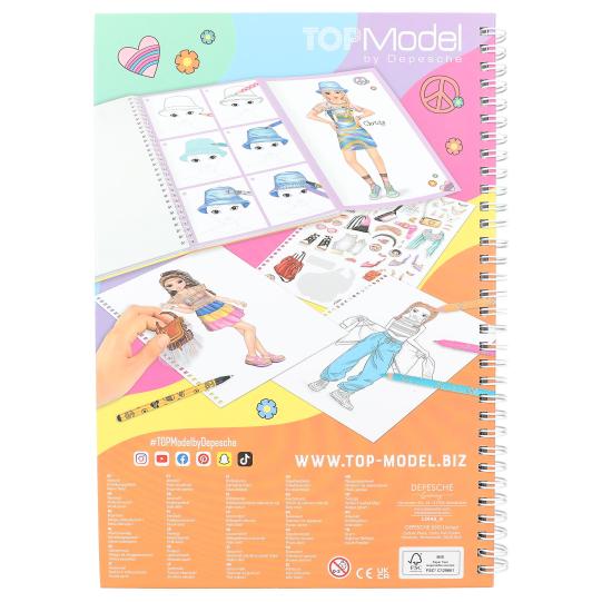 TOPModel Nyela And Louise Colouring Book With Colouring Pencils And Pens