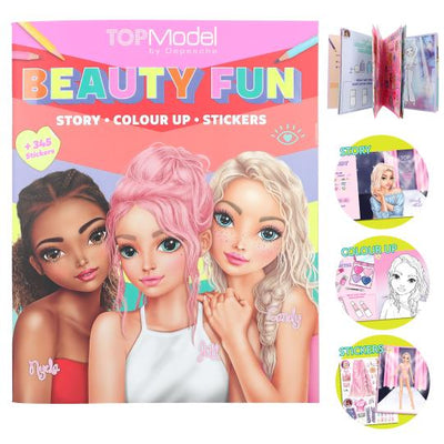 TOPModel Beauty Fun Story Colour And Sticker Book