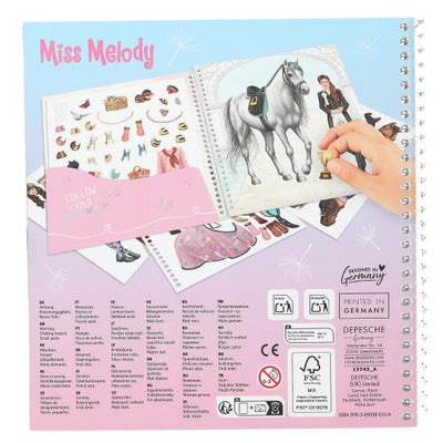 TopModel Miss Melody Dress Me Up Sticker Book Horses