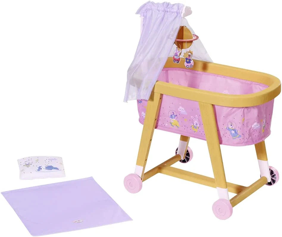 Baby Born Bassinet for 36cm-46cm Doll Wood Effect