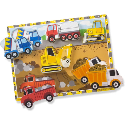 Melissa & Doug Chunky Wooden Puzzle Construction