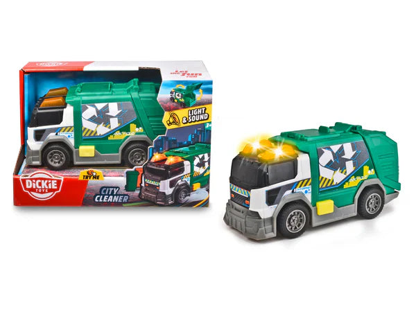 Dickie City Cleaner Garbage Truck Light And Sound