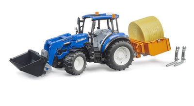Bruder New Holland T5.120 Tractor With Front Loader And Link Box