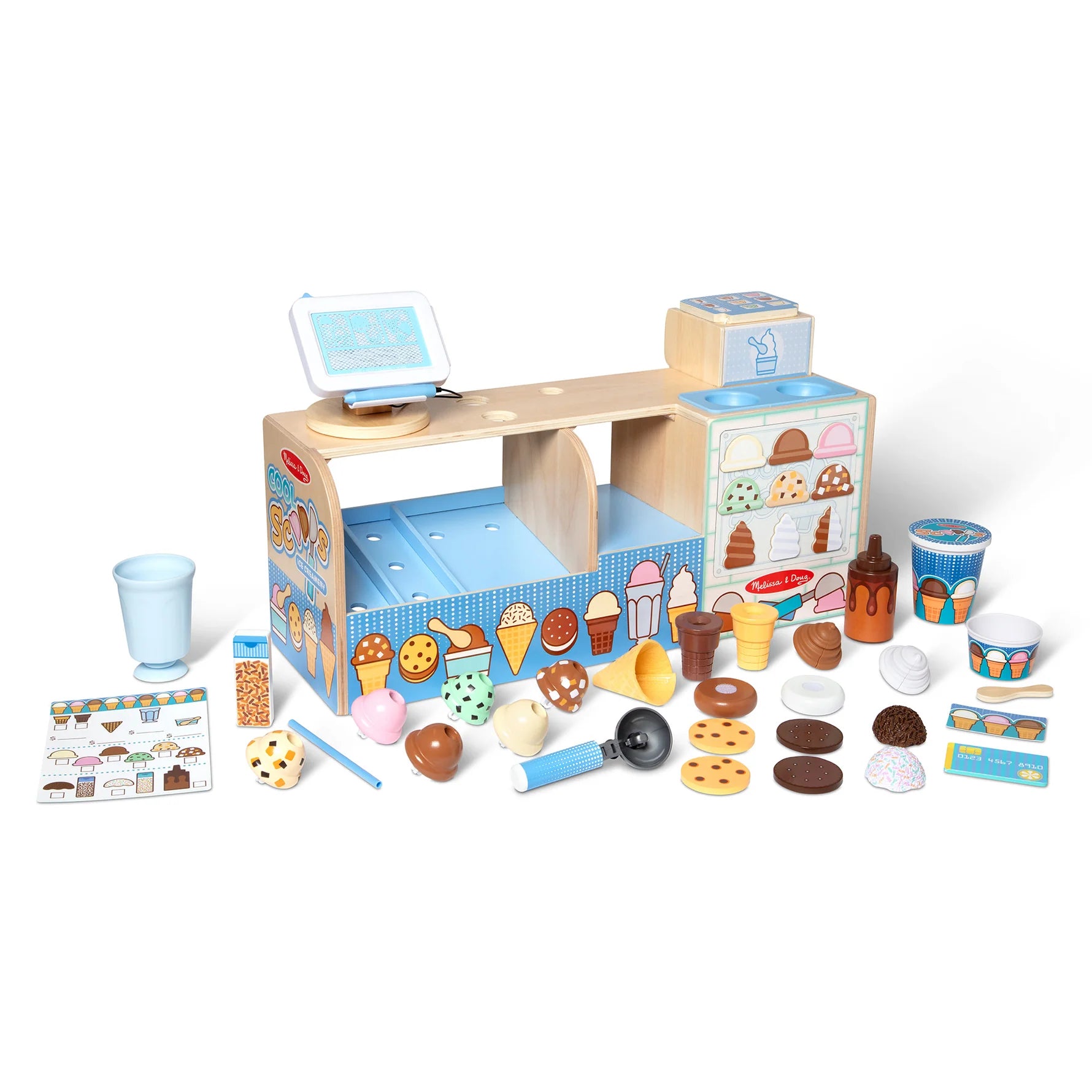 M&D Cool Scoops Ice Creamery Wooden Toy Playset
