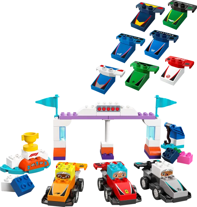 Lego Duplo 10445 F1 Team Race Cars And Drivers