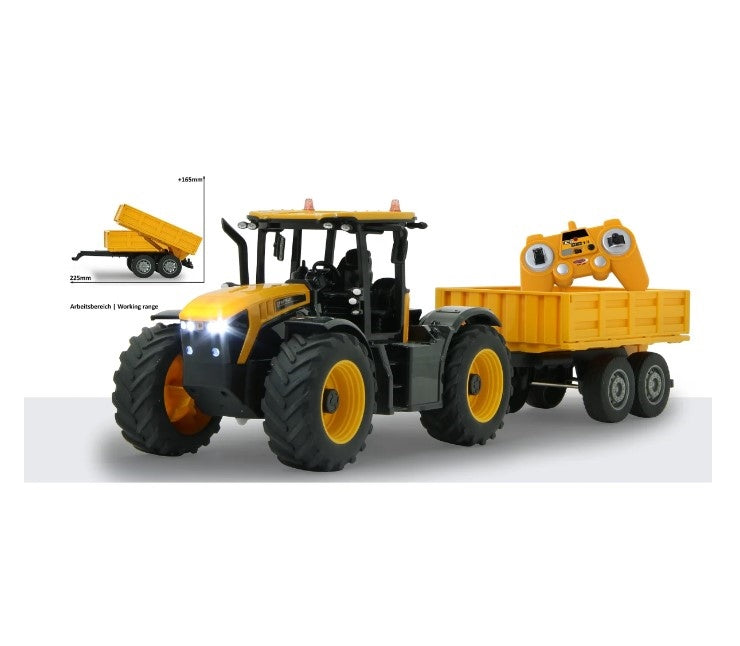 JCB Remote Control Farm Tractor With Tipping Trailer 1:24