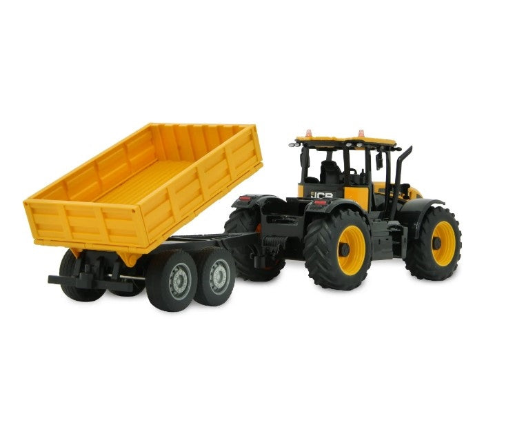 JCB Remote Control Farm Tractor With Tipping Trailer 1:24