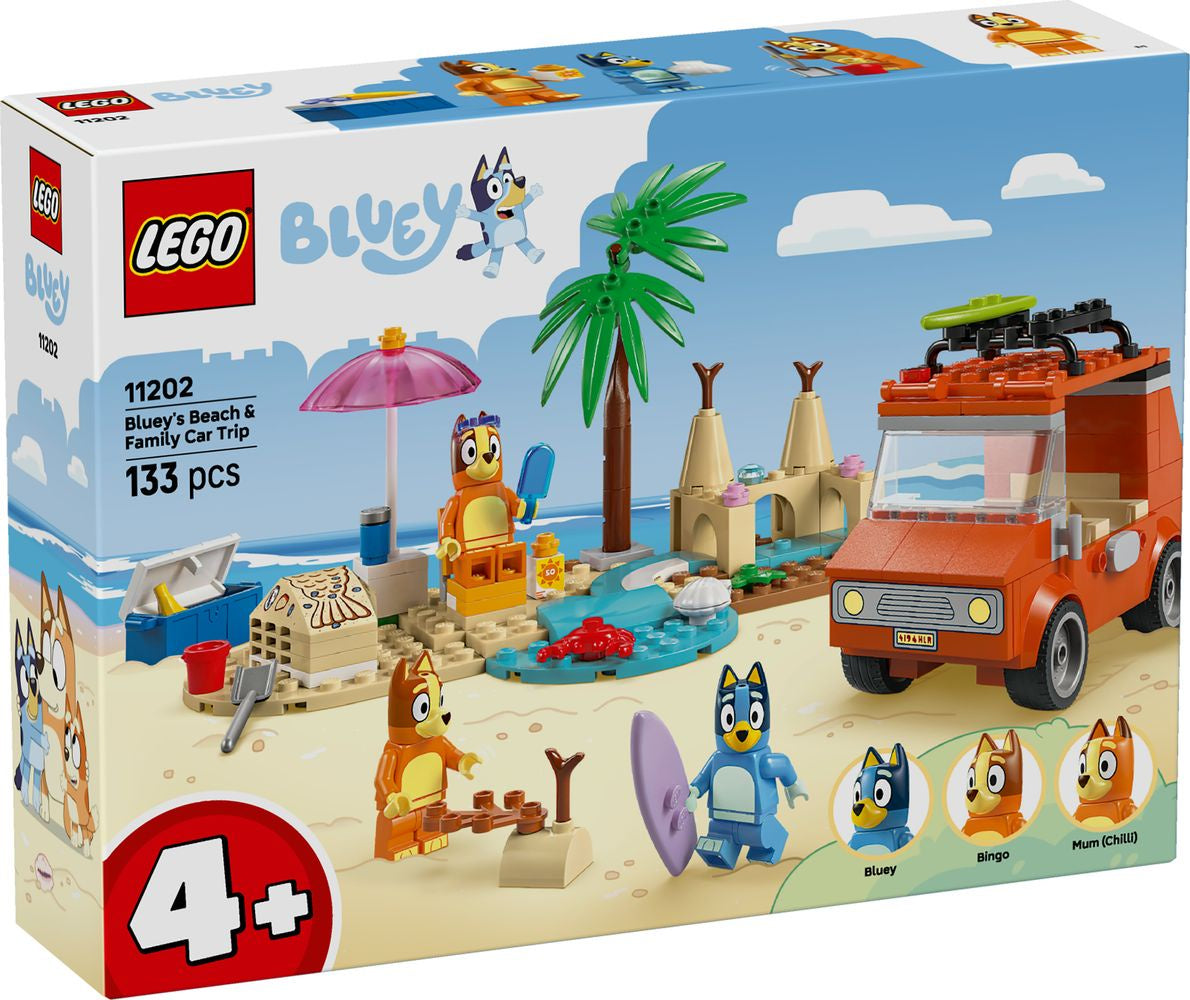 Lego Bluey 11202 Bluey's Beach And family Car Trip