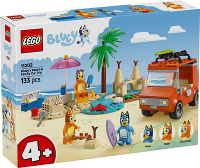 Lego Bluey 11202 Bluey's Beach And family Car Trip