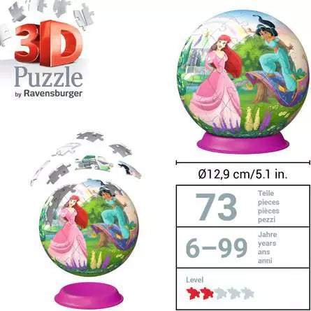 Disney Princess 72pc 3D Jigsaw Puzzle Ball