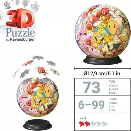 Pokemon 12.9cm 3D Jigsaw Puzzle