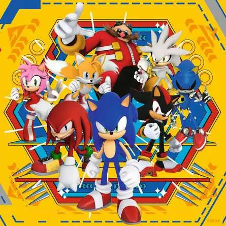 Sonic The Hedgehog 3 x 49pc Jigsaw Puzzles