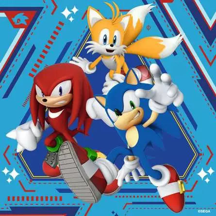 Sonic The Hedgehog 3 x 49pc Jigsaw Puzzles