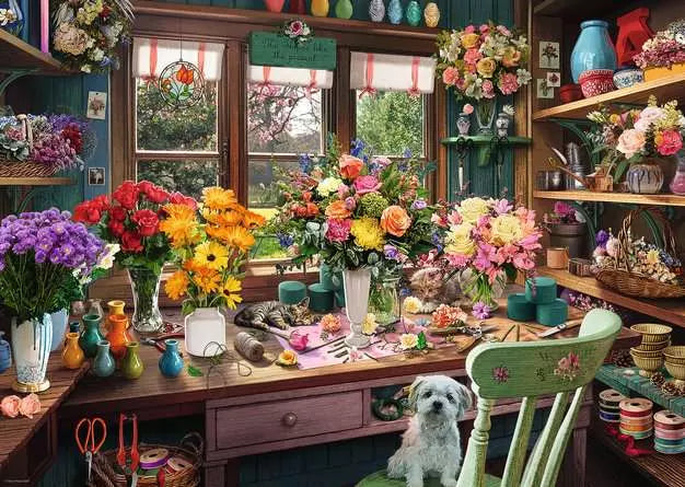 Ravensburger The Flower Arranger's Shed 1000pc Jigsaw Puzzle
