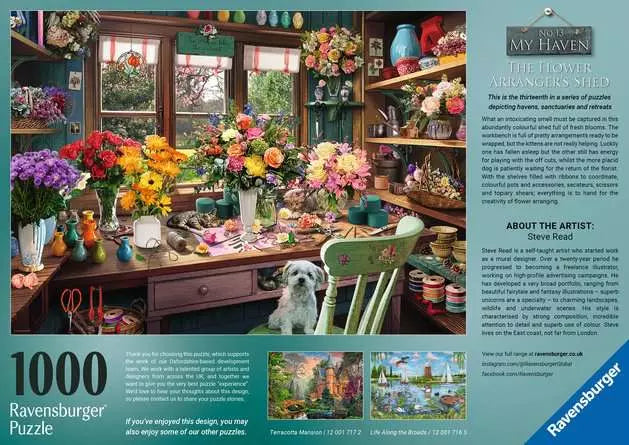 Ravensburger The Flower Arranger's Shed 1000pc Jigsaw Puzzle