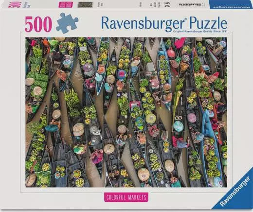 Ravensburger Floating Market Indonedsia 500pc Jigsaw Puzzle