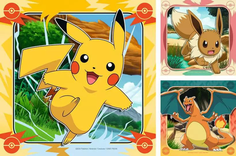 Pokemon 3 x 49pc Jigsaw Puzzles