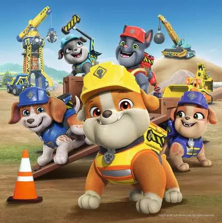 Paw Patrol Rubble And Crew 3 x 49pc Jigsaw Puzzles
