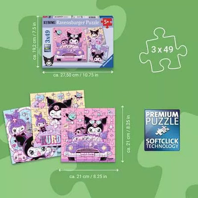 Ravensburger Kuromi On Tour 3 x 49pc Jigsaw Puzzle