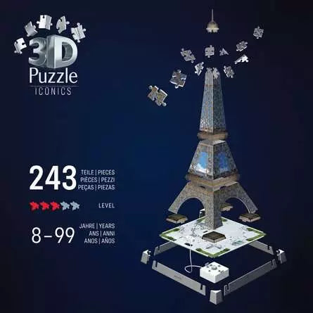 Ravensburger Iconics 3D Jigsaw Puzzle Eiffel Tower With Lights
