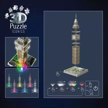 Ravensburger Iconics 3D Jigsaw Puzzle Big Ben With Light