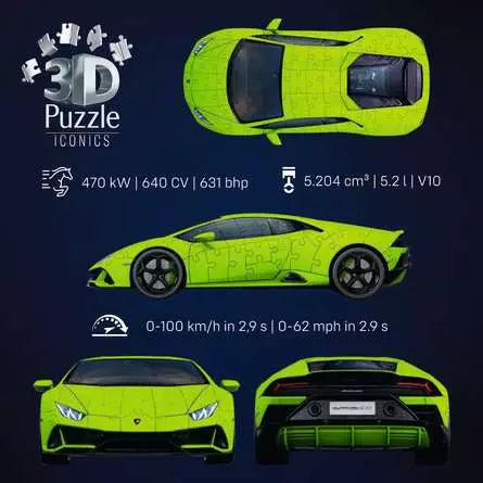 Ravensburger Iconics 3D Jigsaw Puzzle Lamborghini Huracan EVO