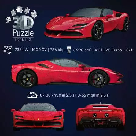 Ravensburger Iconics 3D Jigsaw Puzzle Ferrari SF90