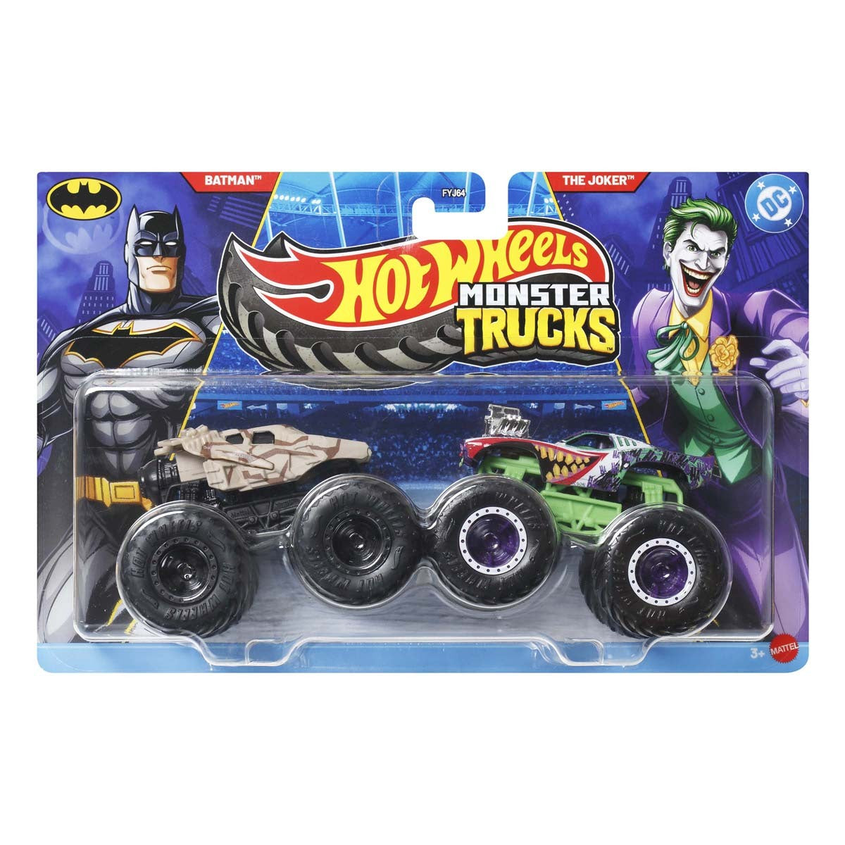 Hot Wheels Monster Trucks 1:64 Twin Pack Batman vs The Joker