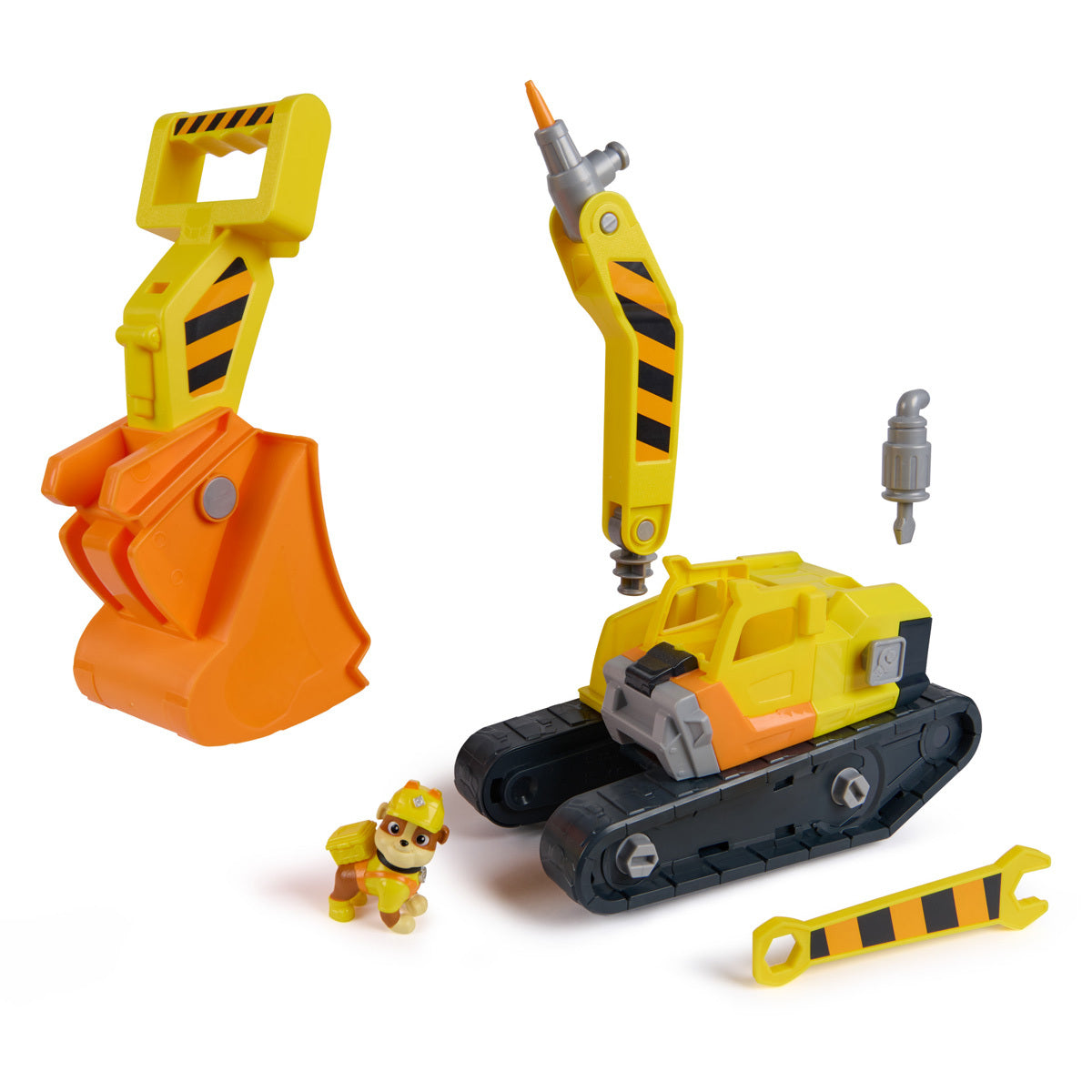 Paw Patrol Rubble And Crew Rubble's  Ultimate Tool Bulldozer With Rubble Figure