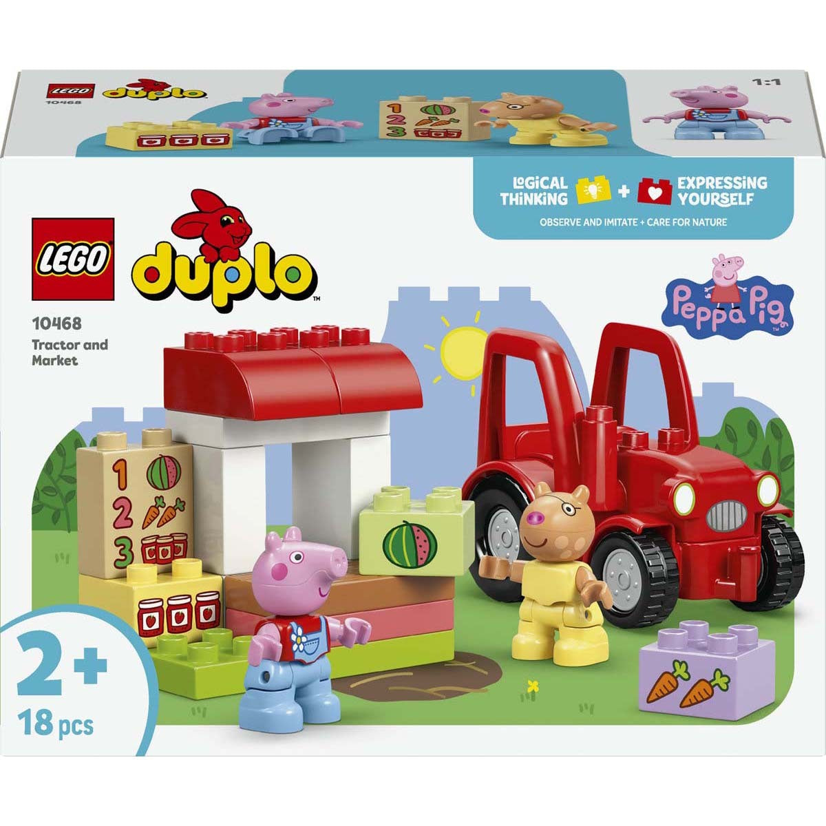 Lego Duplo 10468 Peppa Pig Tractor And Market