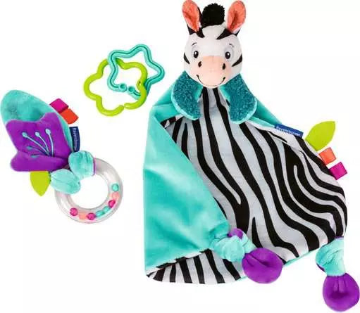 Play My First Snuggle Friend Zebra Cuddle Rattle And Play Infant Toy Playset