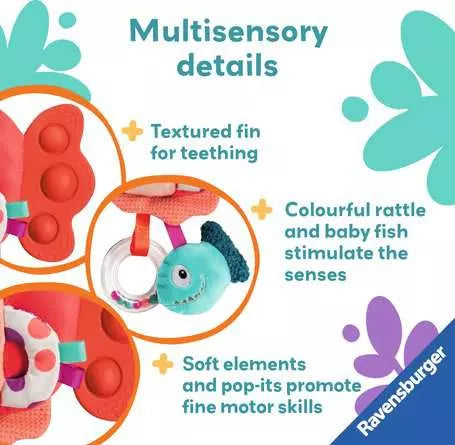 Play Pop It Piranha Infant Soft Toy Red