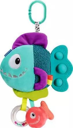 Play Pop It Piranha Infant Soft Toy Blue