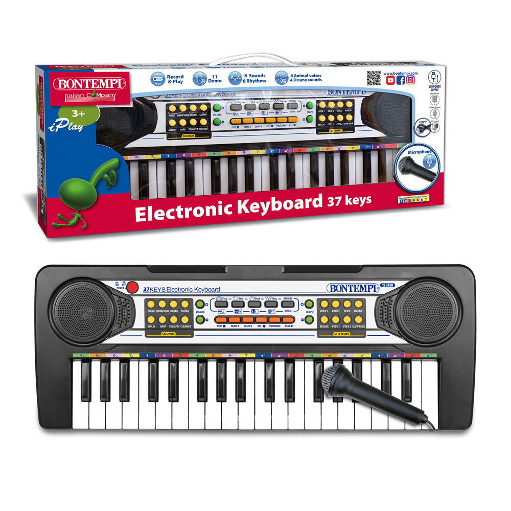 Bontempi 37 Key Electronic Keyboard With Microphone