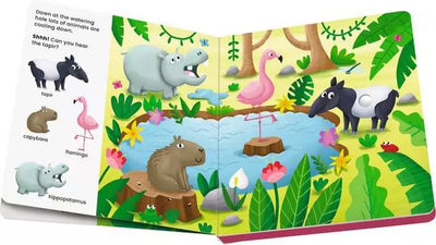 Play Shh Who's There Jungle Animals Infant Book 12m+