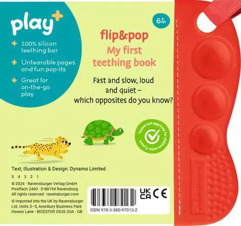 Play My First Teething Book Infant Toy Opposites