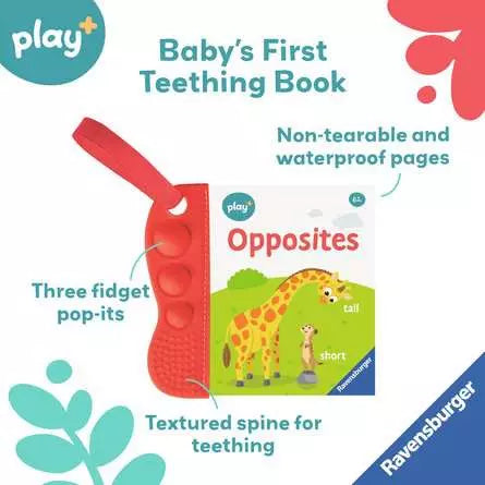 Play My First Teething Book Infant Toy Opposites