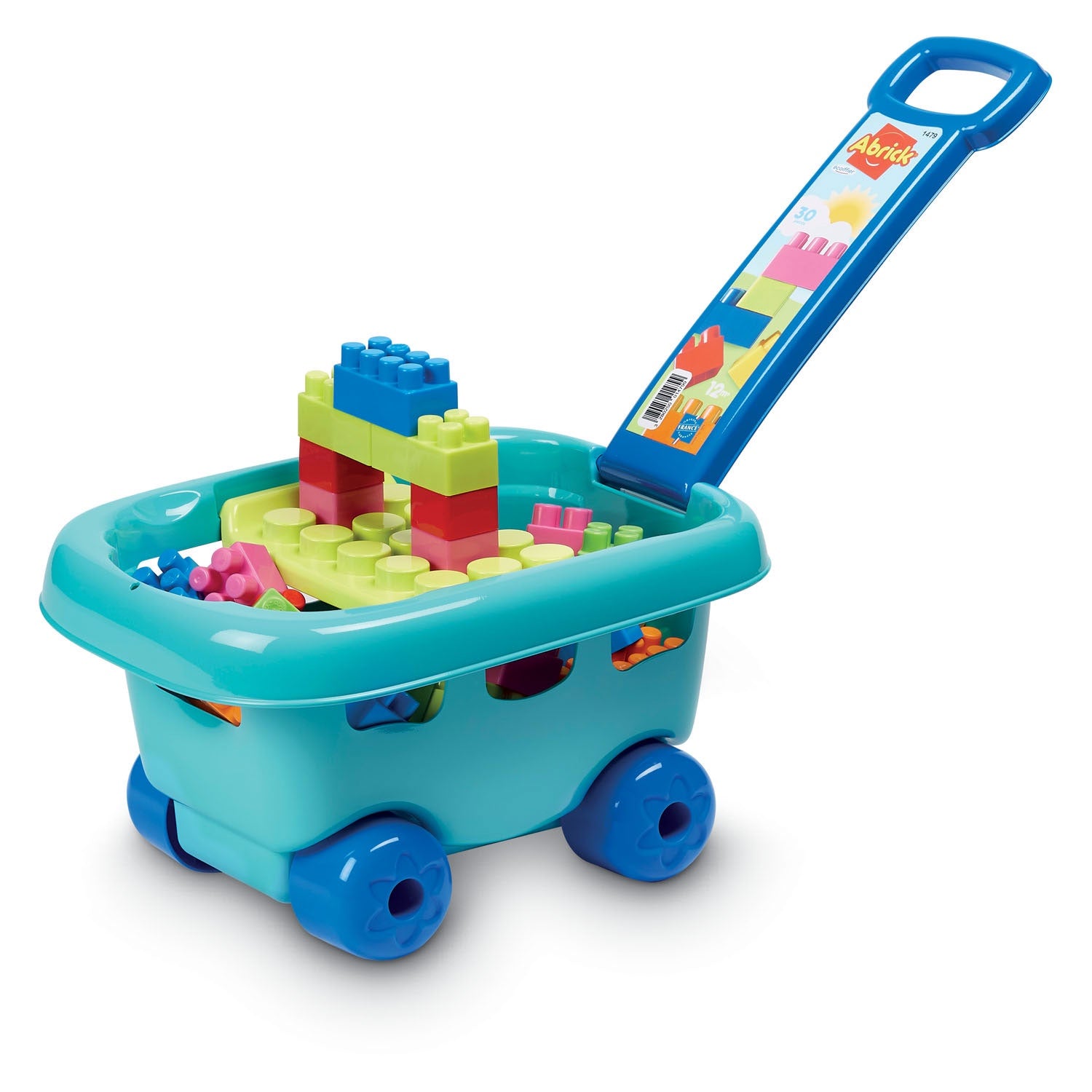 Abrick Building Block Trolley And Blocks 30 Piece