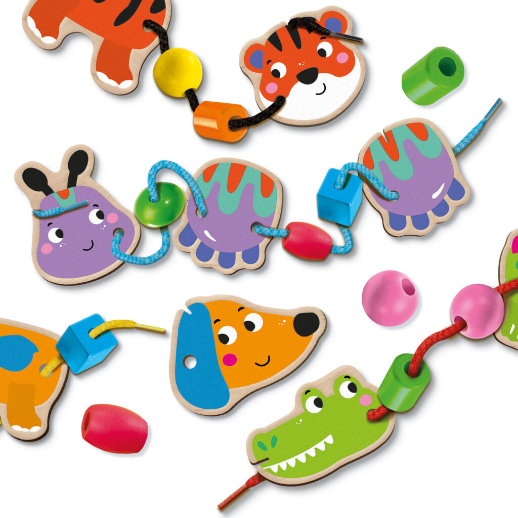 SES Creative Lacing Animals With Beads Set