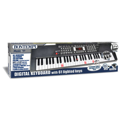 Bontempi Digital Keyboard With 61 Lighted Keys