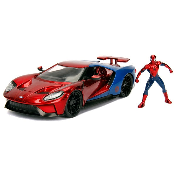 SpiderMan Ford 2017 GT Car And Spiderman Figure