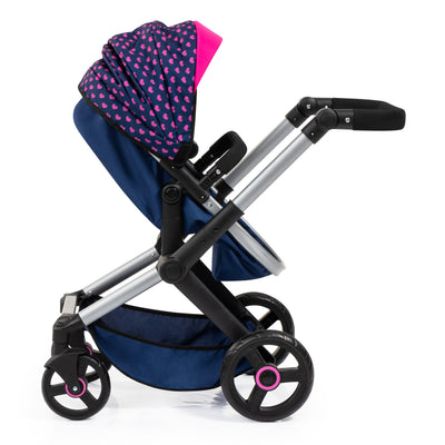 Bayer Xeo Dolls Pram / Travel System Pink Hearts