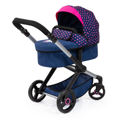 Bayer Xeo Dolls Pram / Travel System Pink Hearts