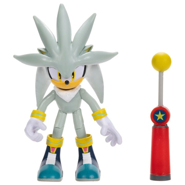 Sonic The Hedgehog 4" Figure With Accessory Silver