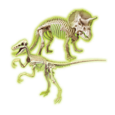 Jurassic World Glow In The Dark Dinosaur Dig Kit Triceratops And Velociraptor