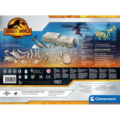 Jurassic World Glow In The Dark Dinosaur Dig Kit Triceratops And Velociraptor
